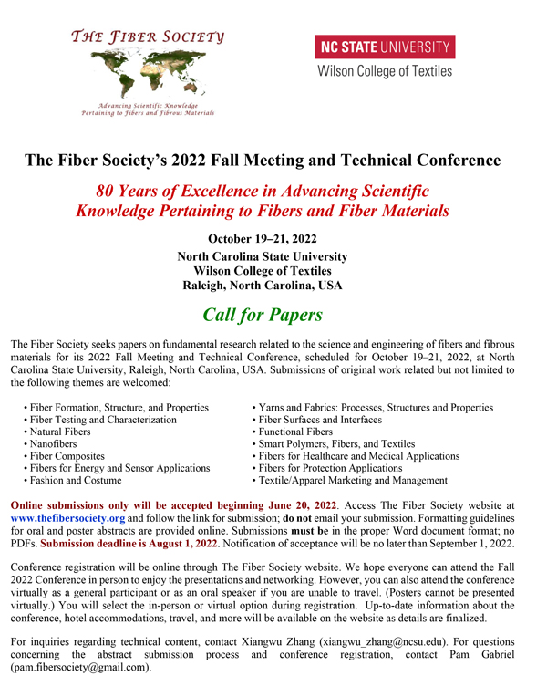2022 Fiber Society Fall Conference